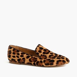 NEVER WORN JCREW LEOPARD CALF HAIR LOAFERS SZ 9